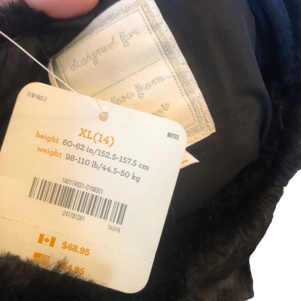 Gymboree Faux Fur Black Capelet size 14 - Picture 7 of 7